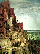 detalj fran babels torn, Pieter Bruegel